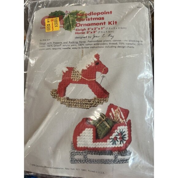 Columbia Minerva Needlepoint Kits #8261 & 8298 Vtg 1978 1979 - Picture 8 of 8